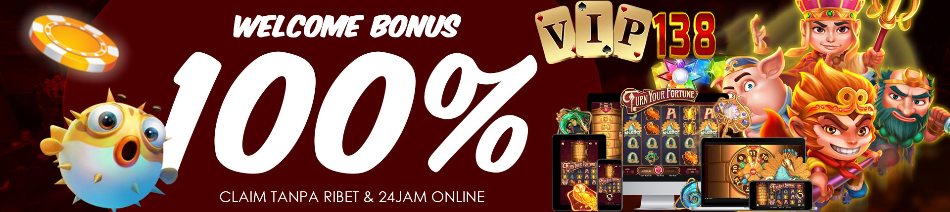 Vip138 Slot Bonus 100%